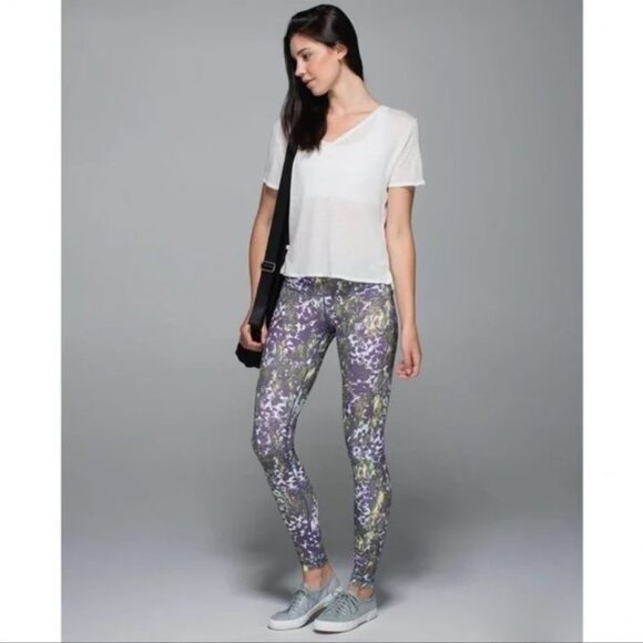 Lululemon Athletica Wunder Under Iris Full Length Leggings Women's Size 8 - Picture 9 of 9